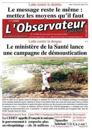 Newspaper frontpage